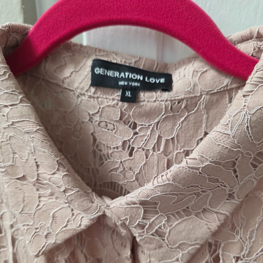 Generation Love XL lace top pink beige
